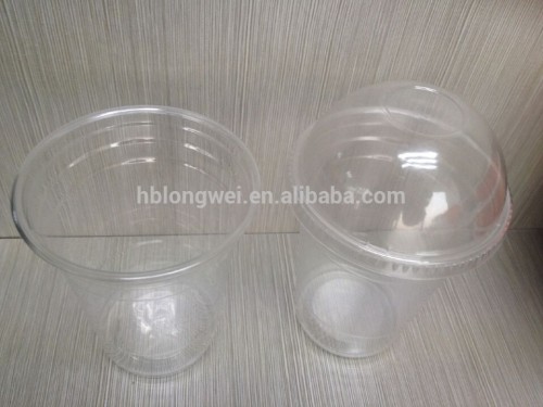 16oz PET plastic cup with lids/PET plastic drinking cup with lids