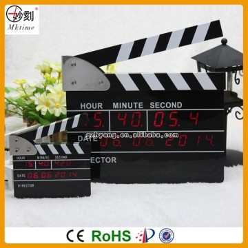 Mktime Patant Clock Big Movie Clapper Alarm Clock LED Digital Clock
