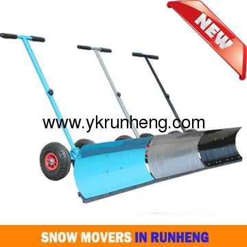 Mini Snow Shovel/ Metal Snow Pusher/ Snow Mover with Wheels