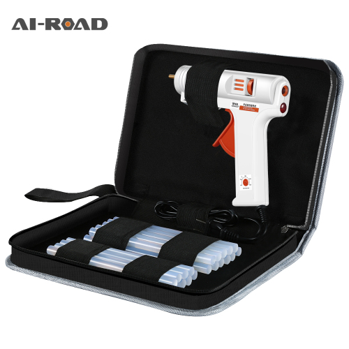 40-150W Industrial Grade Copper Nozzle Hot Melt Glue Gun+20Pc High-purity Glue Sticks Mini Heat Temperature Tool + Case