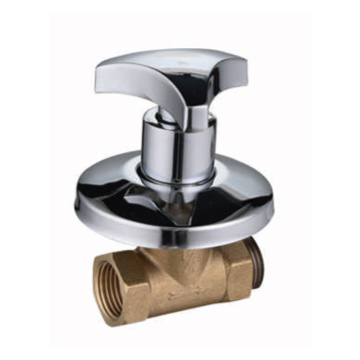 Two-way brass chromed diverter T-shape adapter valve