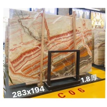 Natural Onyx Stone Marble Wall for Book Match Installation