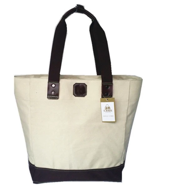 Leather Tote Environmental Protection Bags, Canvas Tote Bags with Customized Logo