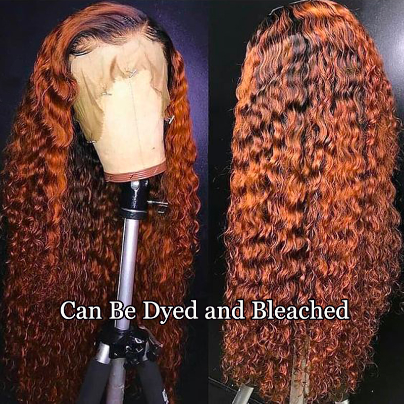 13x4 Brazilian Hair Deep Wave Lace Front Wigs 10-24 Glueless Curly Lace Front Human Hair Wigs Remy Wig For Black Women