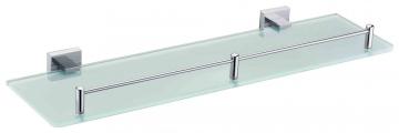 Glass shelf single hanging with glass chrome finishing