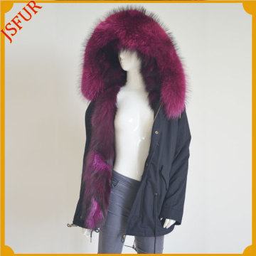 Jsfur Wholesale Parka Clothes With Real Fox And Raccoon Fur
