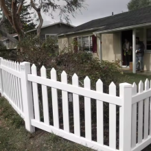 White PVC Picket Fence
