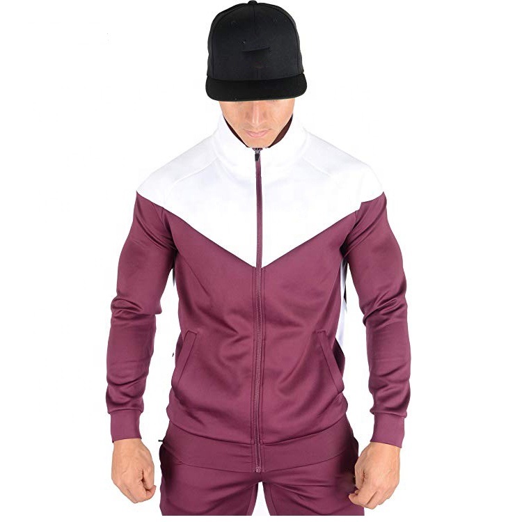 Мужская спортивная куртка высокого качества с цветными блоками для продажи