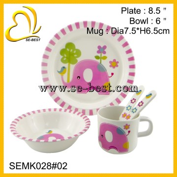 food safe melamine dinnerware set for children
