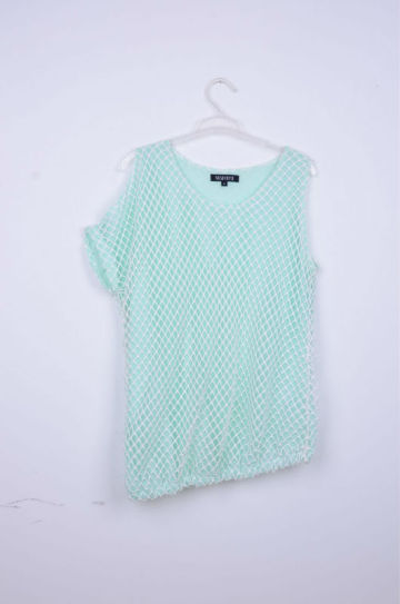 importer of t-shirt ladies fashion mesh t-shirt