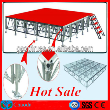 1.22m*2.44m satge decoration ideas used portable stage for sale/ wedding stage decoration