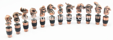 pewter 12 animals bottle stoppers,zinc alloy 12 animals wine bottle stoppers