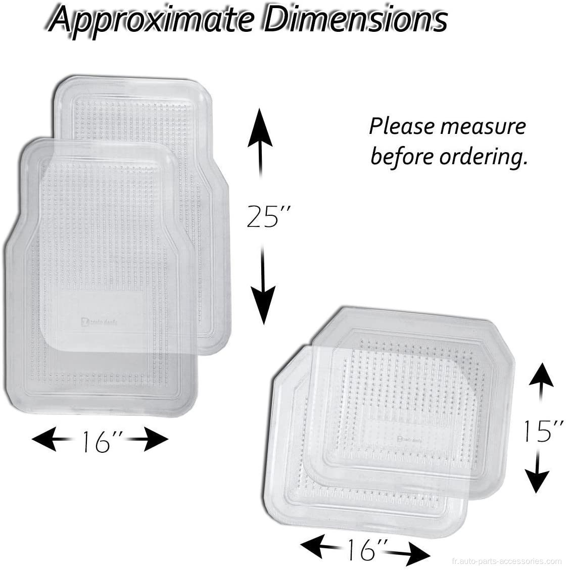 Ajuster les tapis de sol de véhicule en caoutchouc lourd en vinyle