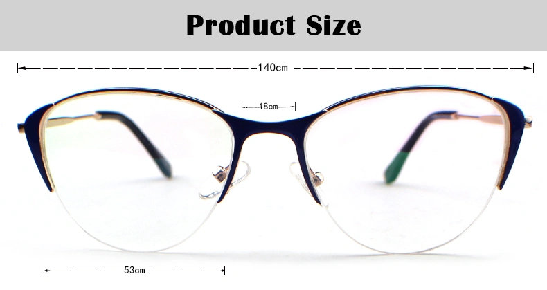 17066 Fashion Wholesale Custom Metal Eyewear Glasses Optical Eyeglasses Frames