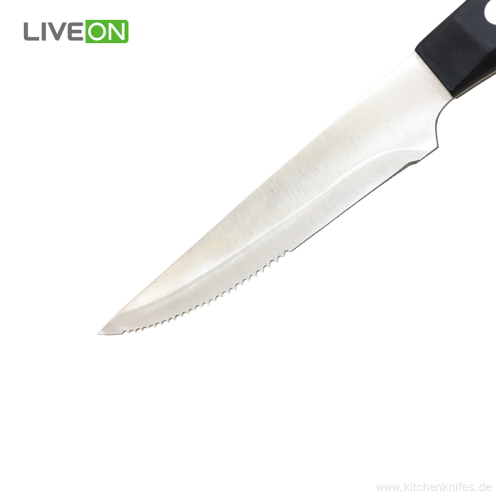 Stainless Steel PP Handle Serrated Steak Knife