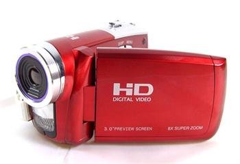 High Speed 16mp Red  / Black Digital Video Hd Mini Dv Camcorders With 3.0" Tft Lcd