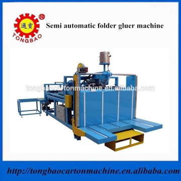 Semi-automatic folder gluer machine/carton box folding gluing machine/corrugated box folder gluer