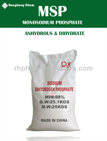 Monosodium Phosphate Msp 98% Nah2po4