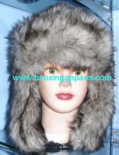 faux fur polyester Trooper/Trapper/Bomber Ski hat