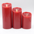 Colored Electric Led Flameless Pillar Candles Set