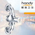 Wall mounted hand-press flush valve