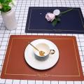 Nordisk stil pvc grossistläder bord placemats