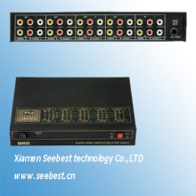 2 INPUTS 8 OUTPUTS VIDEO AMPLIFIER SPLITTER