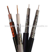 Coaxial cable for dish, satellite, CCS conductor, aluminum wires braiding