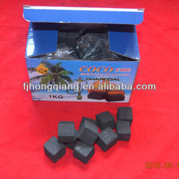 Natural hardwood cube hookah charcoal