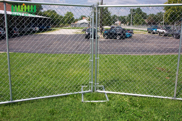 Construction Chain Link Temporary Fence Concrete