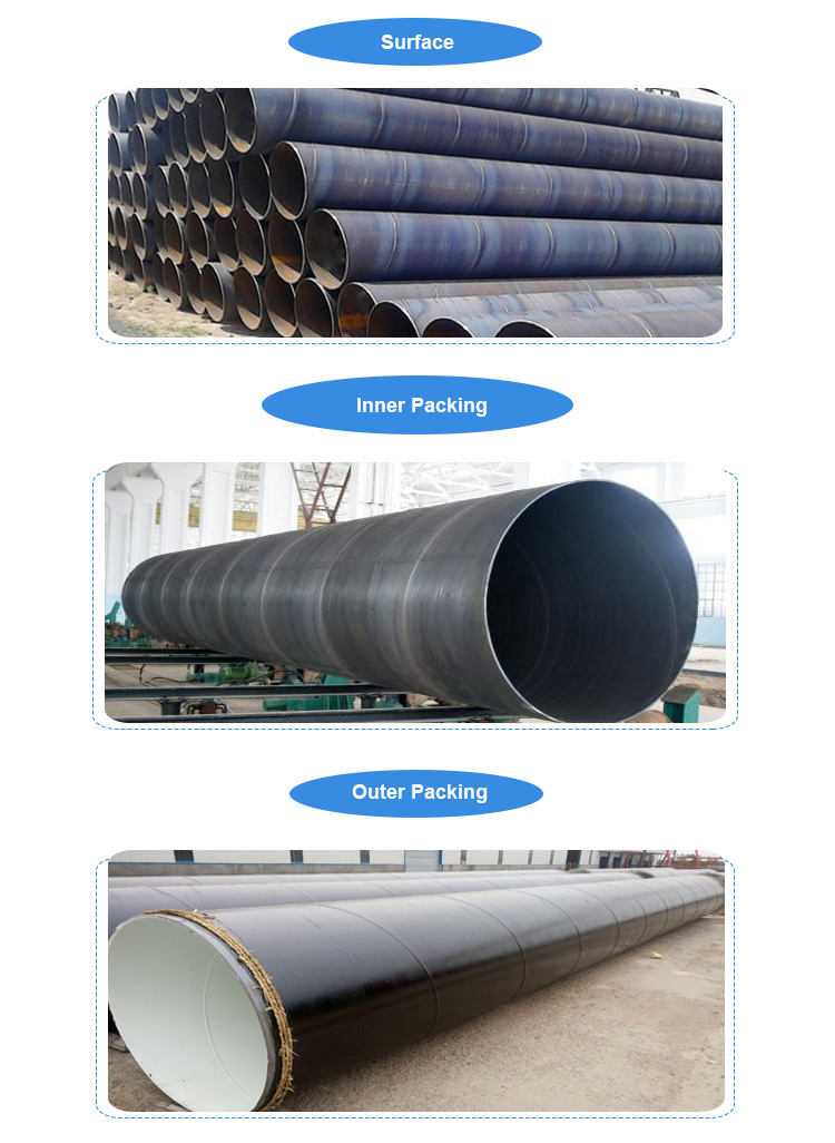 ASTM DIN Large Diameter Spiral Welded Carbon Black Steel Pipe/Pipes Price List Per Ton Manufacturer Price