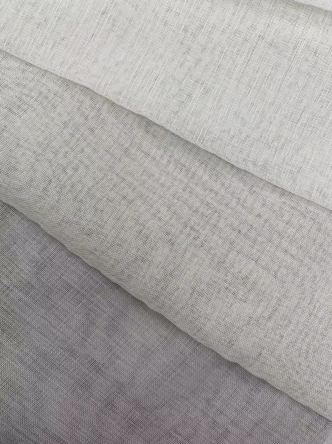 Tela transparente de color liso para cortinas Solid Color Sheer Fabric for Curtains