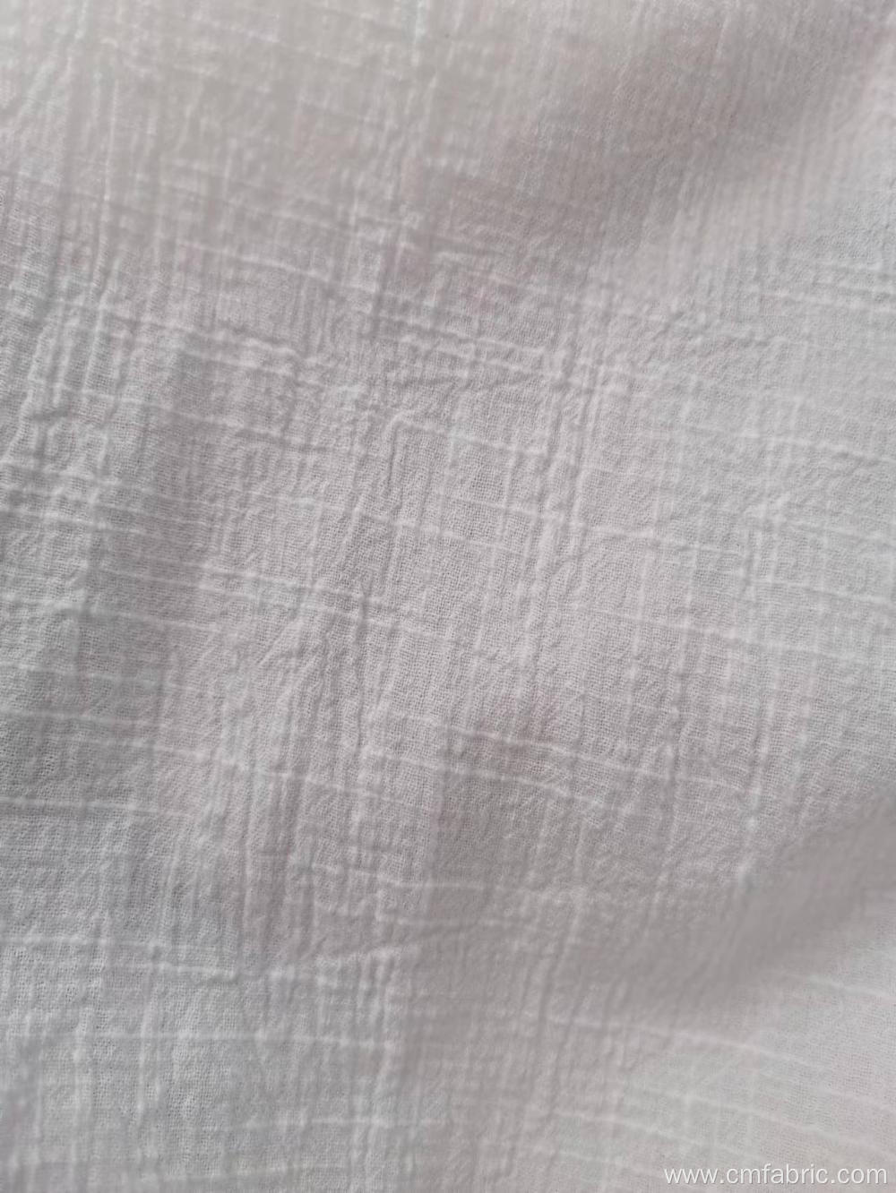 100% cotton woven slub textured crepe fabric