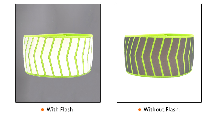 Hi vis elastic reflective safety bands running adjustable armband straps