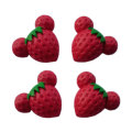 Cartoon Resin Fruit Red Strawberry Charms Casa Fai da te Accessori per capelli Fiocco per capelli Ornamento per cassa del telefono Abbellimento fatto a mano