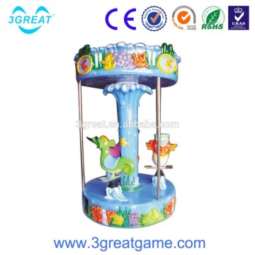 Amusement park carousel kiddy ride game machine for 3 players