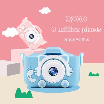 2.0'' Mini Kids Camera IPS Screen HD 1080P Children Digital Photo Camera Toy Anti-Drop Children Selfie Toy Camera Gift