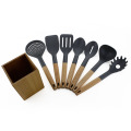 Ensemble d&#39;ustensiles de cuisine en nylon 7PCS avec support