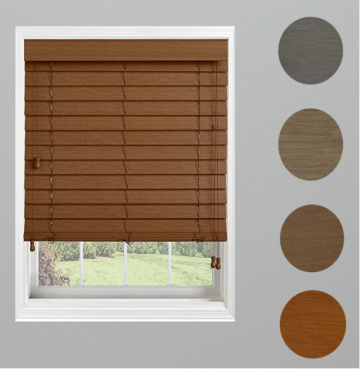 Dark Brown Wooden Grain Venetian Blinds