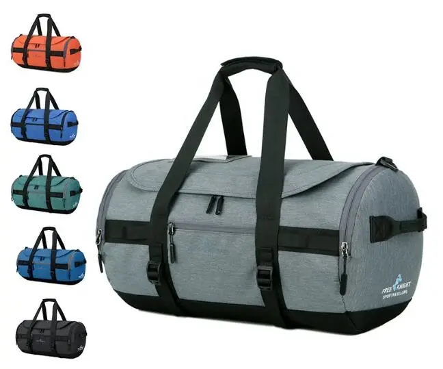 Custom Sports Duffel Gym Bag Foldable Travel Bags Waterproof with Shoes Compartment