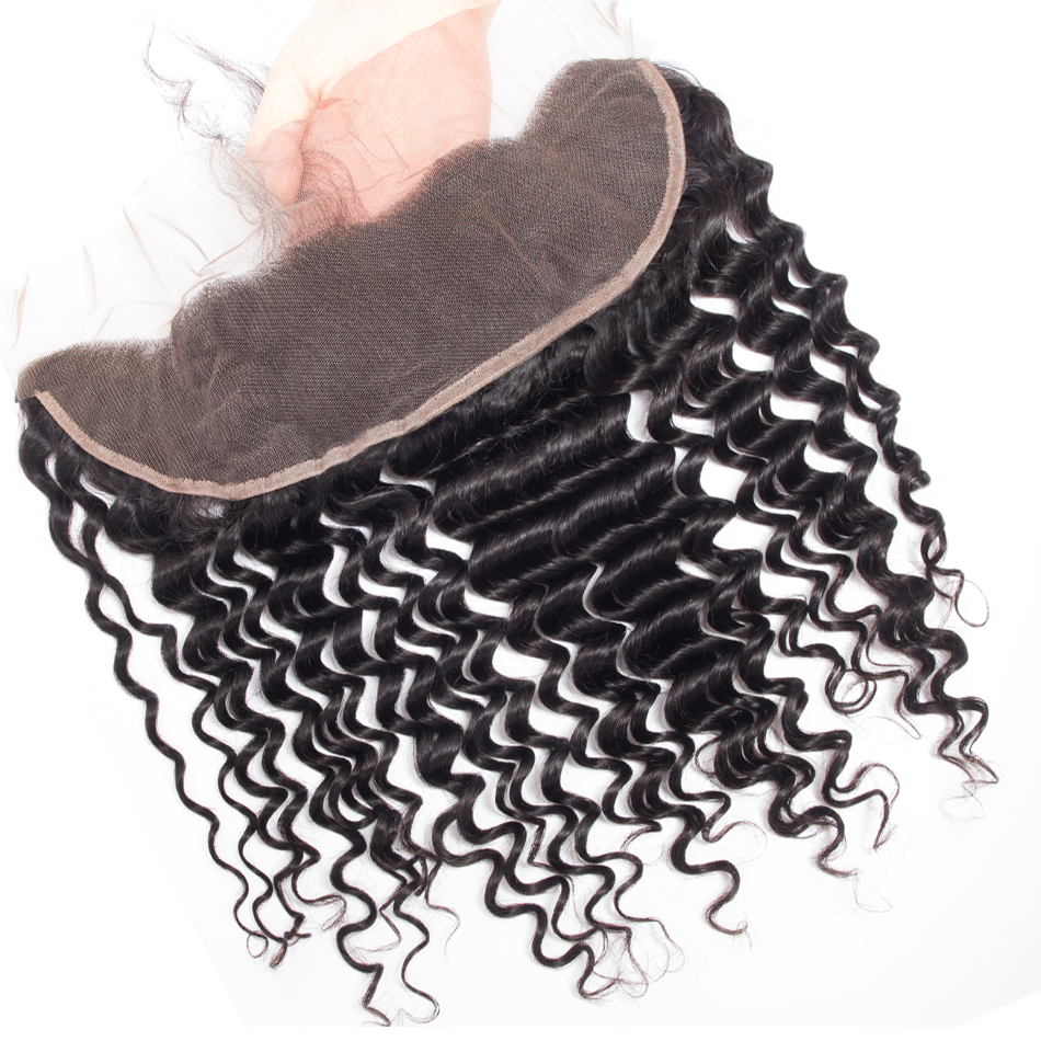 Brazilian Deep Wave Frontal Cuticle Aligned 13x6 Lace Frontal Mink Straight Pre Plucked Lace Frontal
