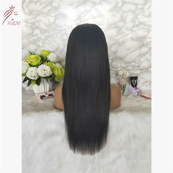 High Quality Fctory Price 130% 150% Density Raw Virgin Full Lace Human Hair Long Wig