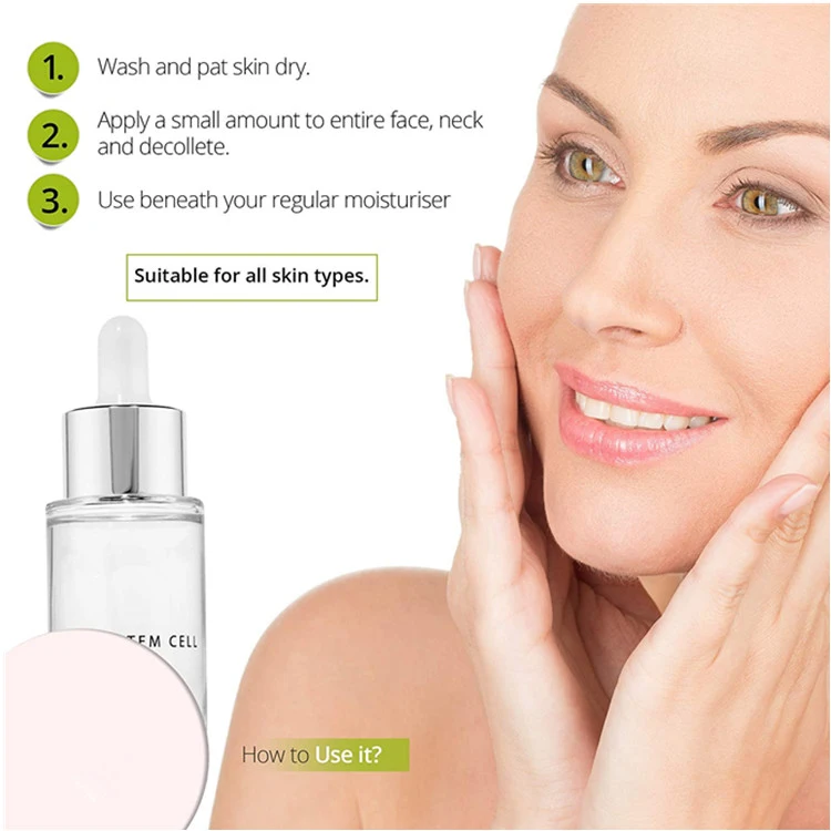 Private Label Apple Stem Cell Face Serum for Anti Wrinkle & Anti Aging