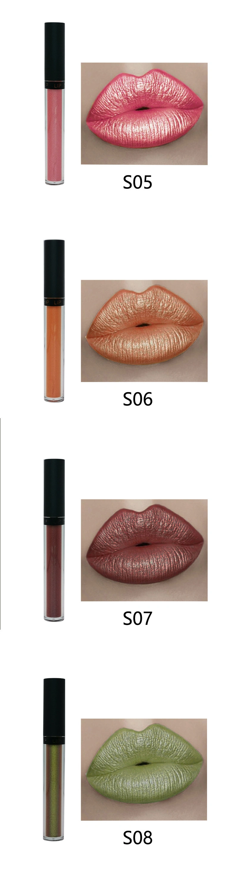 Privatbezeichnung Lipgloss Rohrverpackung 26 Farbe glänzender klarer Lipgloss