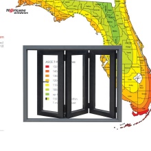 Modern Anti-Impact Bifold Windows for Florida and Caribbean Hurricanes