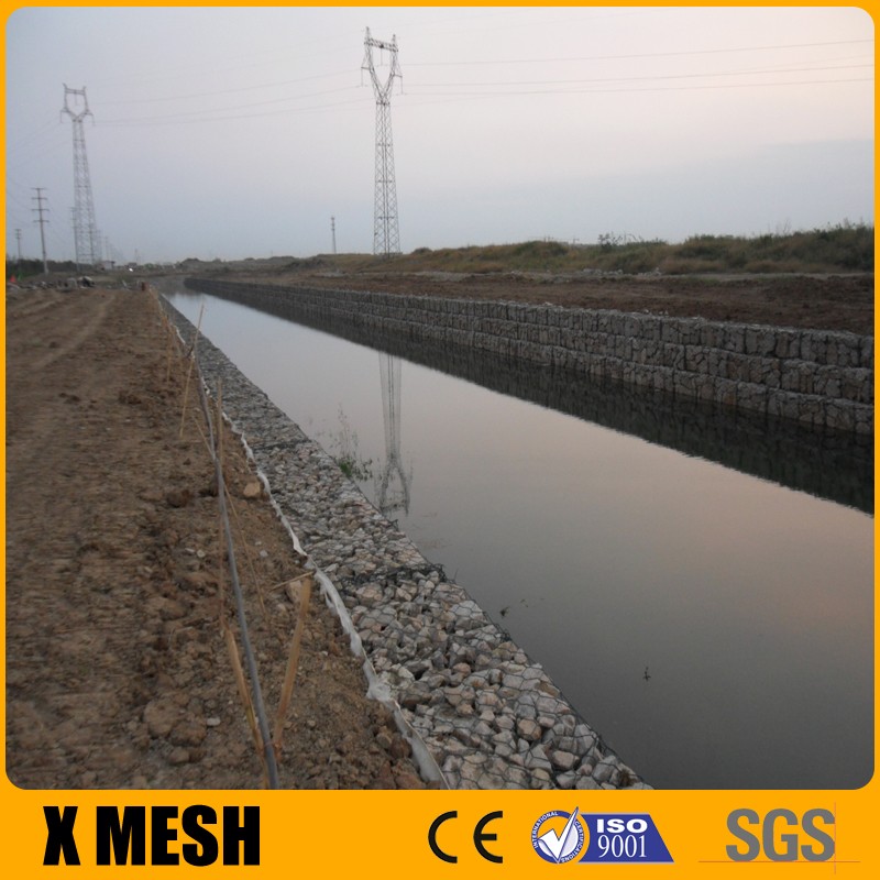 Low price Zinc aluminum alloy steel wire diy gabion wall mesh for thermal rock banks