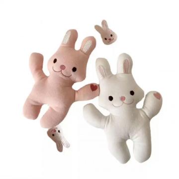 Mini bunny fluffy sleeping doll pet comfort toy