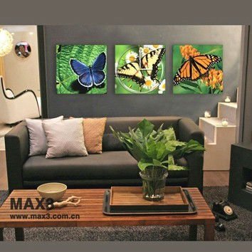 Butterfly Canvas Art Prints And Poster Wall Clock For Wall Decor For Living Room