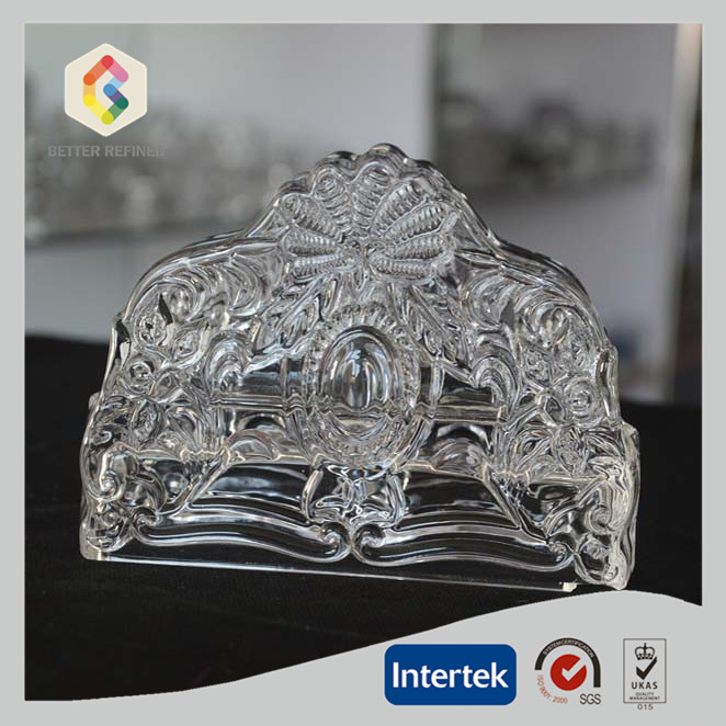  Clear Glass Napkin Holder