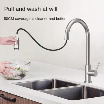 Hot Cold Water Pull Down Kitchen Sink Faucet